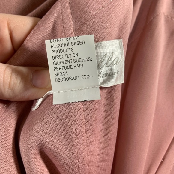 Cinderella Divine Bridesmaids Dress Women's 6 Rose Sweetheart Neckline Slit - Picture 12 of 14